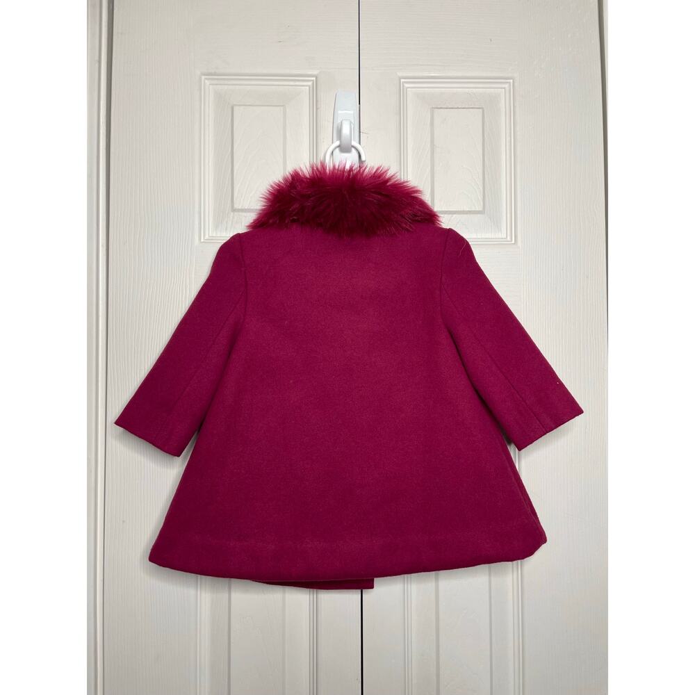 Janie and Jack Girls Burgundy Magenta Dress Coat Size 6-12 Mo - Picture 4 of 6